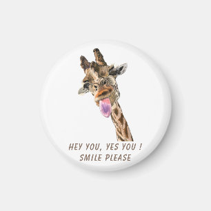 Imã Engraçado Girafa Magnet - Sorriso de presente - Se