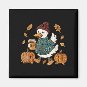 Imã Engraçado Goose Pumpkin Ação de Graças outono Fall