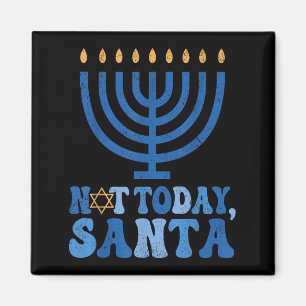 Imã Engraçado Hanukkah Hoje Não Papai noel Menorah Cha