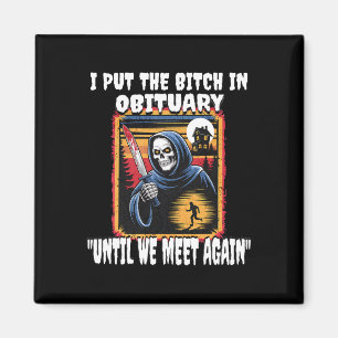 Imã Engraçado Horror Grim Reaper Costume Adultos T Cam