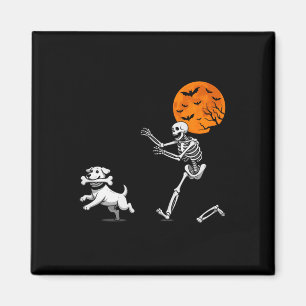 Imã Engraçado Humor Humor Halloween Skeleton perseguin