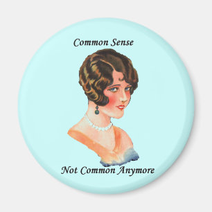 Imã Engraçado Humor Retro Mulher Piada do Sentido Comu