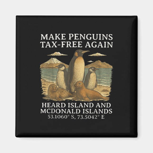 Imã Engraçado Humor Sarcástico Pinguim Torna Pinguim I (Frente)