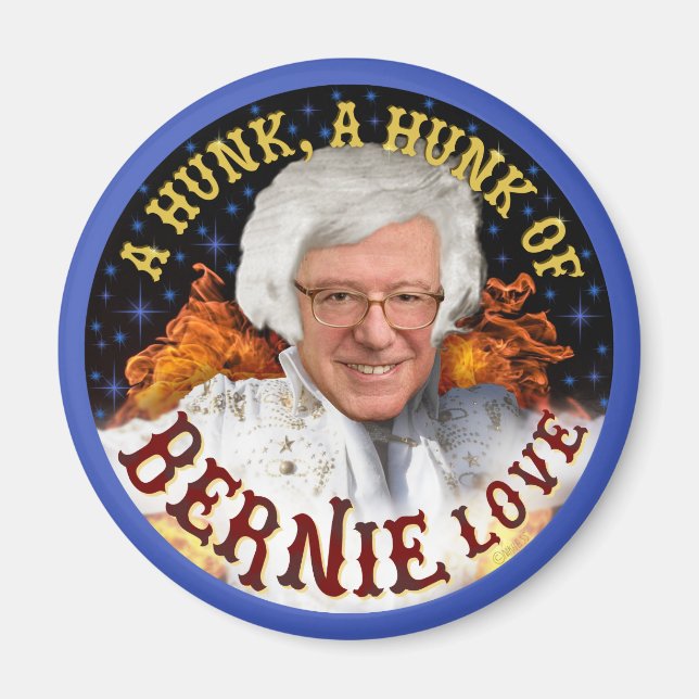 Imã Engraçado Hunk do Bernie Love | Presidente Sanders (Frente)