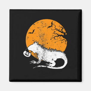Imã Engraçado Iguana Pumpkin Figurume Homens Mulheres