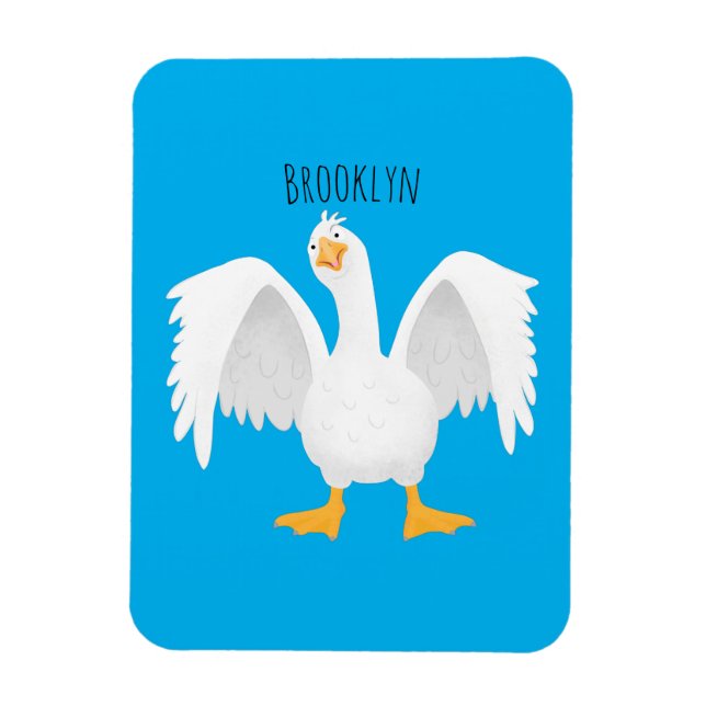 Ímã Engraçado ilustração curiosa de desenho animado de (Vertical)