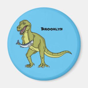 Imã Engraçado ilustração do dinossauro T rex