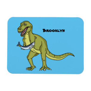 Ímã Engraçado ilustração do dinossauro T rex 