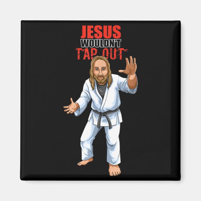 Imã Engraçado Jesus de Jiu Jitsu Brasileiro BJJ (Frente)