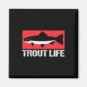 Imã Engraçado Lago Trout Pescadores Pescar Truta Vida