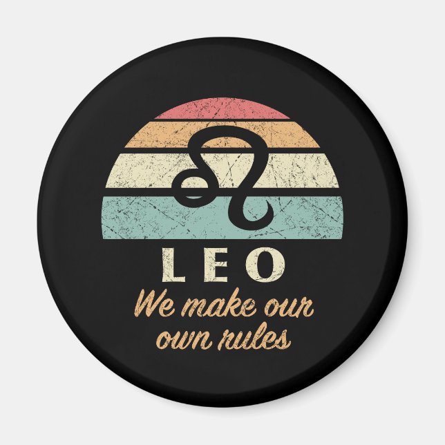 Imã Engraçado Leo Zodiac (Frente)