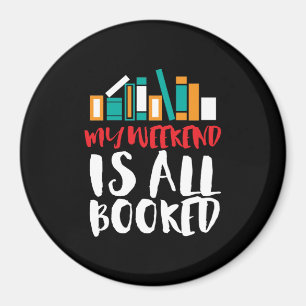 Imã Engraçado Ler Bookworms Meu Fim De Semana Está Tud