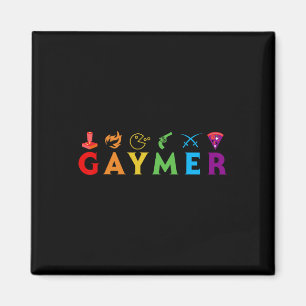 Imã Engraçado Lgbt Pride Gay Gamer Vídeo Game