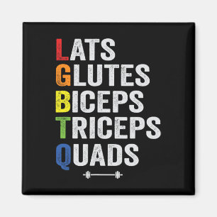 Imã Engraçado Lgbtq Lats Glutes Biceps Triceps Quadigh