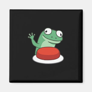 Imã Engraçado Lizard Button Meme