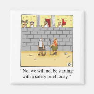 Imã Engraçado Local de Trabalho Segurança Reunião H