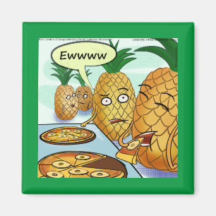 Imã Engraçado LTCartoons Pineapple Pizza Comic Fridge