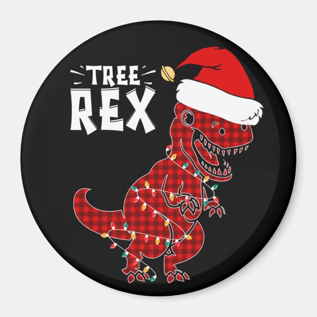 Imã Engraçado Magnet De Árvore Rex De Dinossauro De Na (Frente)
