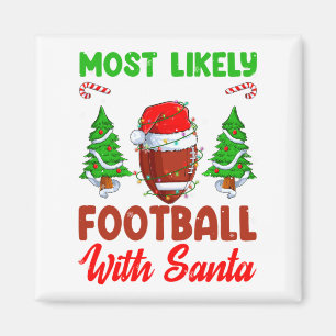 Imã Engraçado Mais Propenso a Jogar Futebol com Santa