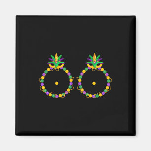 Imã Engraçado Mama com Miçangas Nola Mardi Gras Fat Te