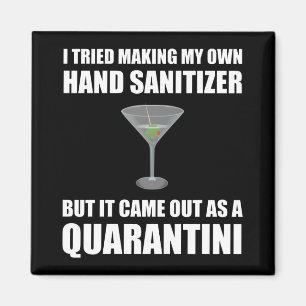 Imã Engraçado Mão Sanitizer Quarantini