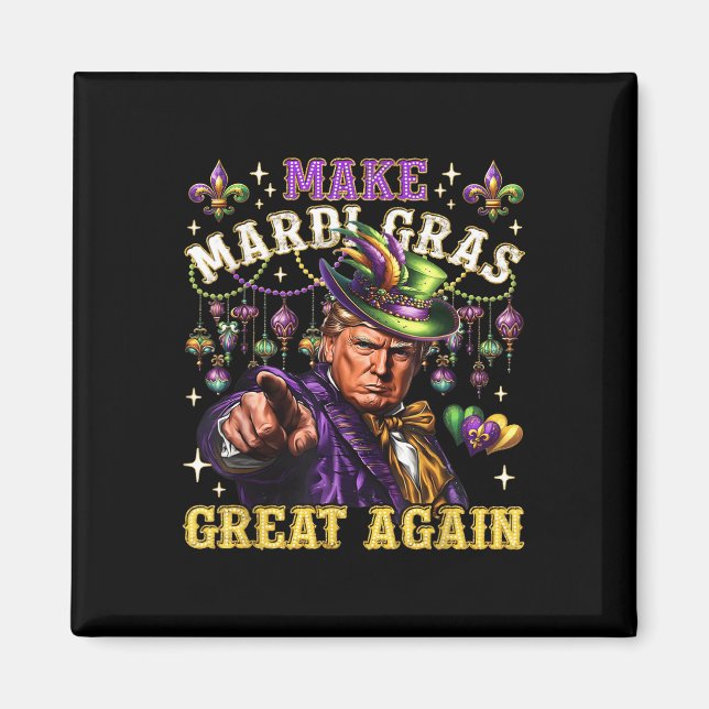 Imã Engraçado Mardi Gras Donald Trump Mardi Gras Ameri (Frente)