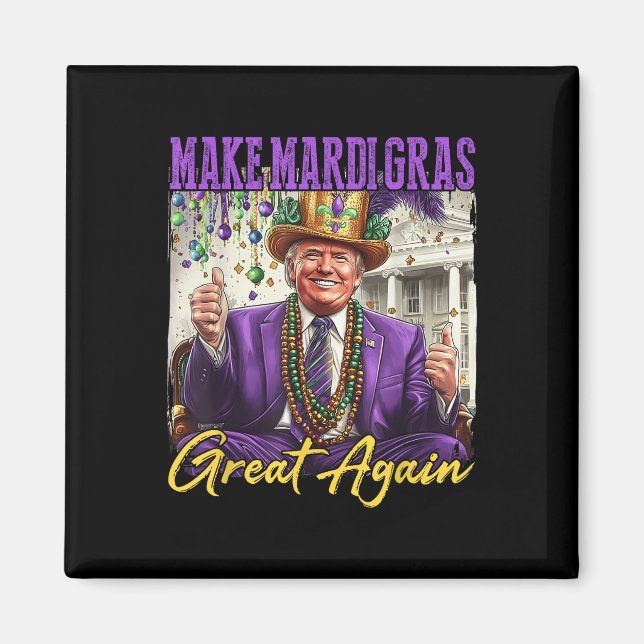 Imã Engraçado Mardi Gras Donald Trump Mardi Gras Ameri (Frente)