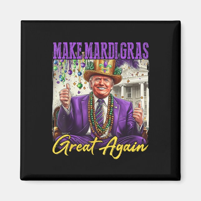 Imã Engraçado Mardi Gras Donald Trump Mardi Gras Ameri (Frente)