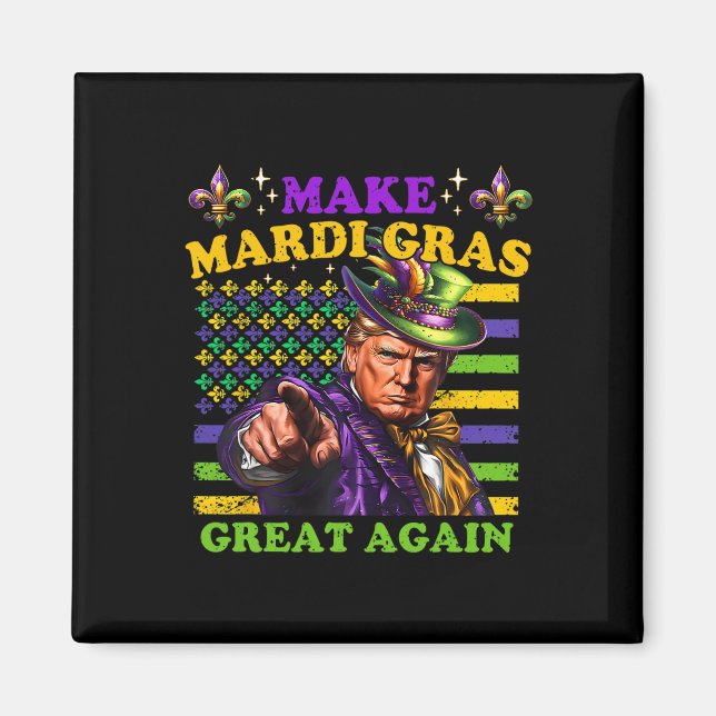 Imã Engraçado Mardi Gras Donald Trump Mardi Gras Ameri (Frente)