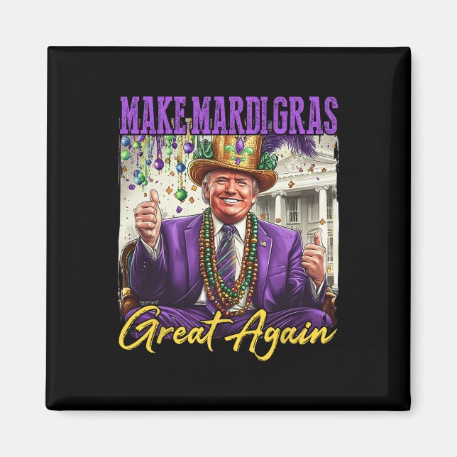 Imã Engraçado Mardi Gras Donald Trump Mardi Gras Ameri (Frente)