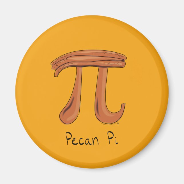 Imã Engraçado Matemática Pecan Pi Ação de Graças Queda (Frente)