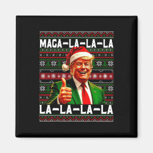 Imã Engraçado Mega-la-la-Trump Santa Hat Natal Feio