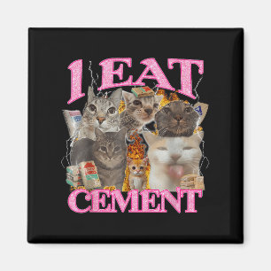 Imã Engraçado Memória De Gato Eu Comi Cimento, Cimento
