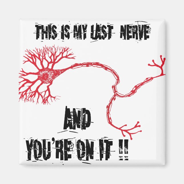 Imã Engraçado Meu Último Nervo (Frente)