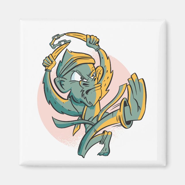 Imã Engraçado Monkey Banana Fighter (Frente)