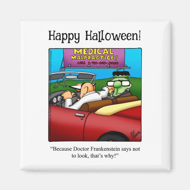 Imã Engraçado Monstro Humor Magnet (Frente)