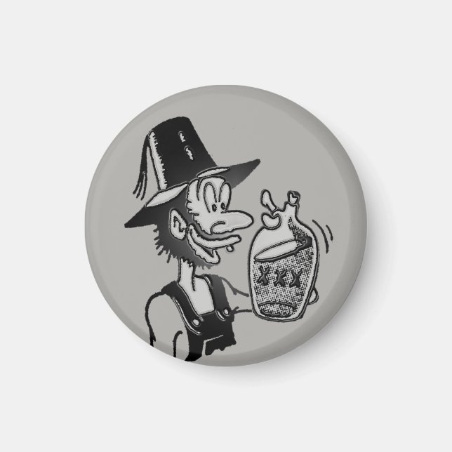 Imã Engraçado Montanha 🏔️ Cômico Hillbilly (Frente)