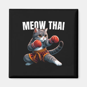 Imã Engraçado Muay Tailandês Cat Meow Tailandês Boxand