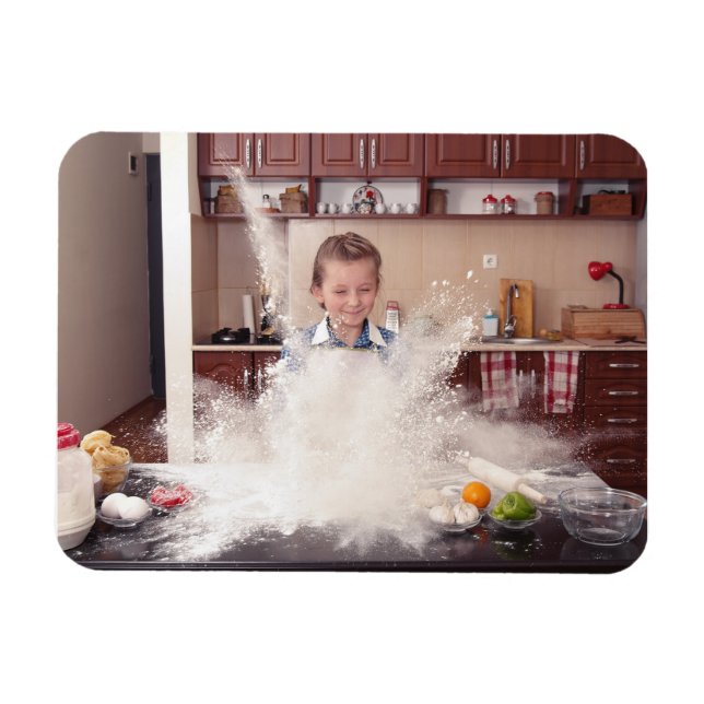 Ímã Engraçado na cozinha bagunçada (Horizontal)