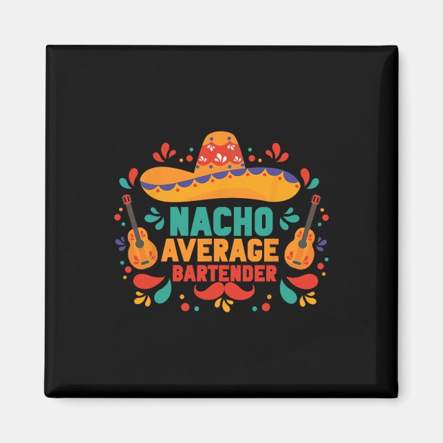 Imã Engraçado Nacho Médio Cinco De Mayo Mexicano (Frente)
