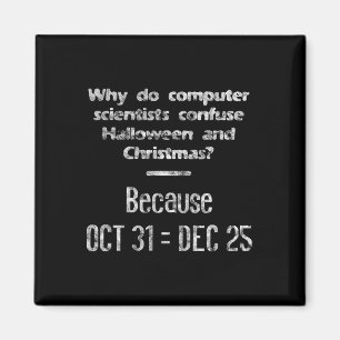 Imã Engraçado Nerd de Natal do Cientista da Computação