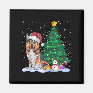 Imã Engraçado Nojento Norueguês Cão Xmas Tree Rein