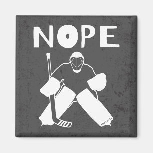 Imã Engraçado Nope Hockey Goalie