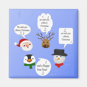 Imã Engraçado nós desejamos-lhe o Feliz Natal