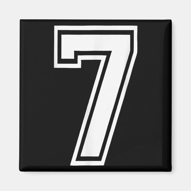 Imã Engraçado Número 7 67 Meme Figurino Correspondente (Frente)