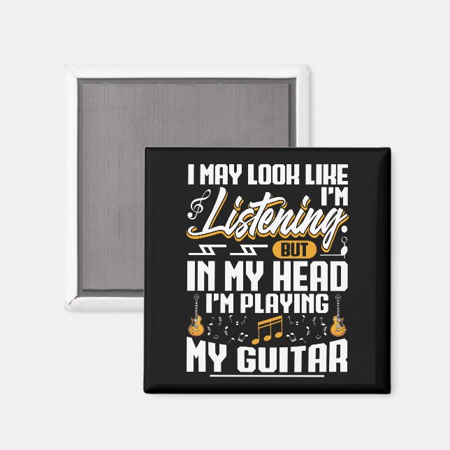 Imã Engraçado ouvir na minha cabeça Estou tocando minh (Front/Back)