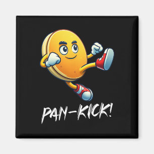 Imã Engraçado Pancake Pan Karate Garotos Garotas Comid