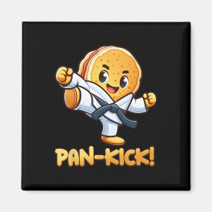 Imã Engraçado Pancake Pan Karate Taekwondo Kick Boys G