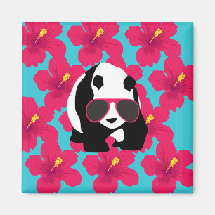 Imã Engraçado Panda Bear Beach Bum Legal Óculos de s
