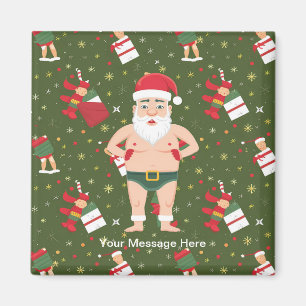 Imã Engraçado Papais noeis Sujos de Natal Cups